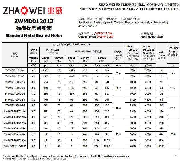 行星齒輪減速機說明書